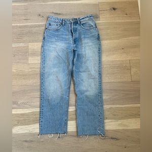 Zara raw hem straight leg jeans. Size 26.